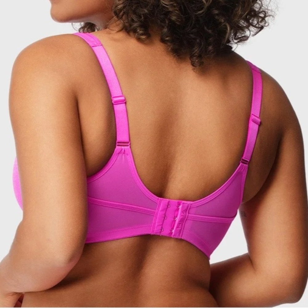 HSIA Starry Night plus size lightly padded pink Barbie Balconette bra - Picture 2 of 8
